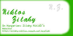 miklos zilahy business card